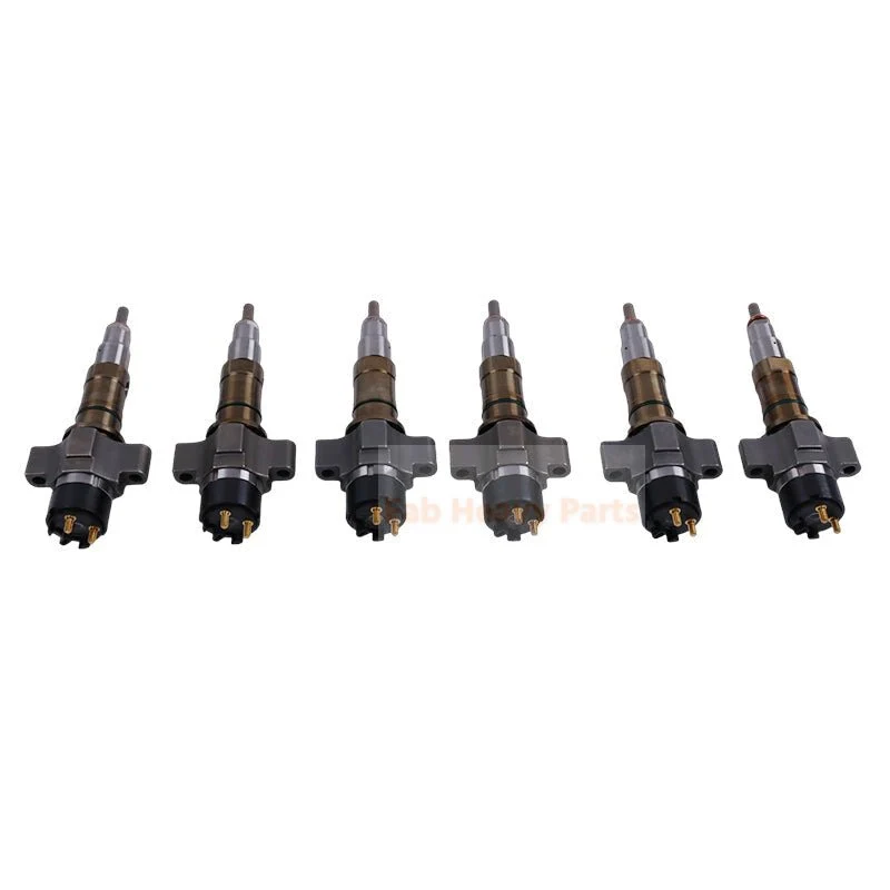 Injetor de combustível de 6 peças, 2872127 4984332 4954927, adequado para motor Cummins 6C8.3 QSL8.3 ISC8.9 ISL8.9