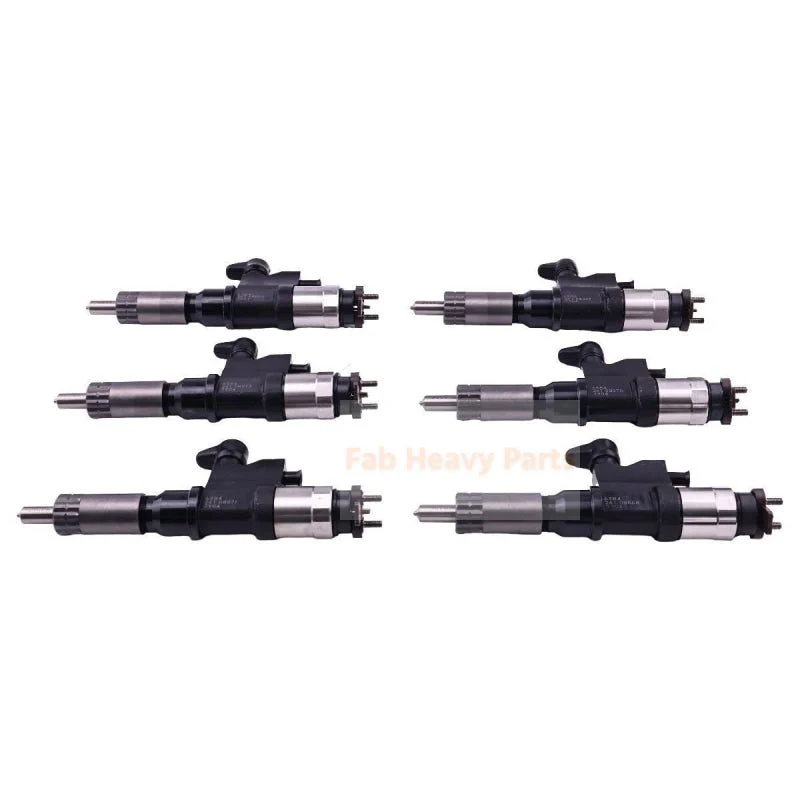 6 injetores de combustível 095000-6384 dos pces se encaixa para o injetor comum 6384 do trilho de isuzu 7.8l 6hk1
