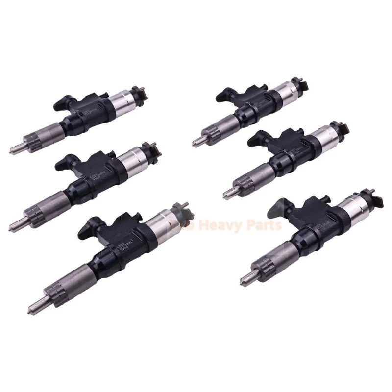 6 injetores de combustível 095000-6384 dos pces se encaixa para o injetor comum 6384 do trilho de isuzu 7.8l 6hk1
