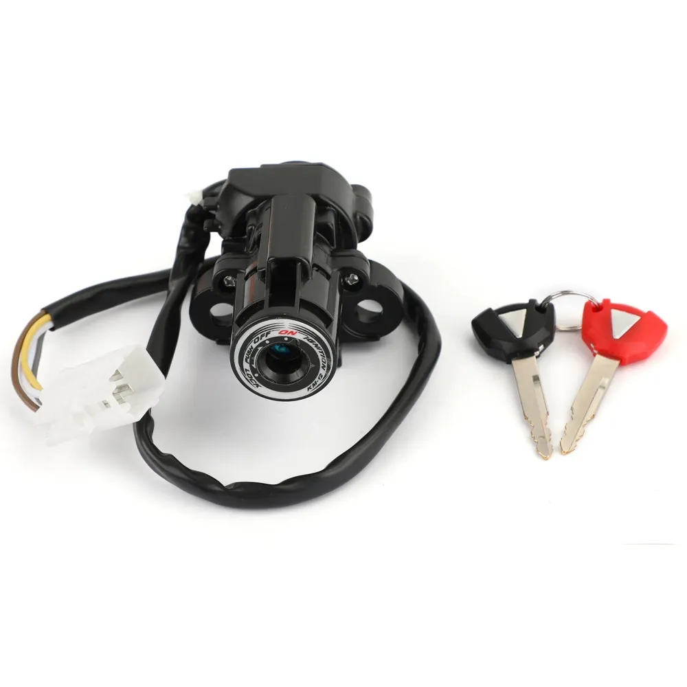 Interruptor de ignição com chaves ajustadas para kawasaki zx 6r 10r 14r ninja 400r er6n er6f 11-19 genérico