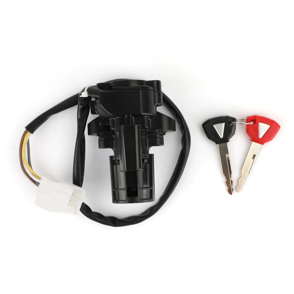 Interruptor de ignição com chaves ajustadas para kawasaki zx 6r 10r 14r ninja 400r er6n er6f 11-19 genérico