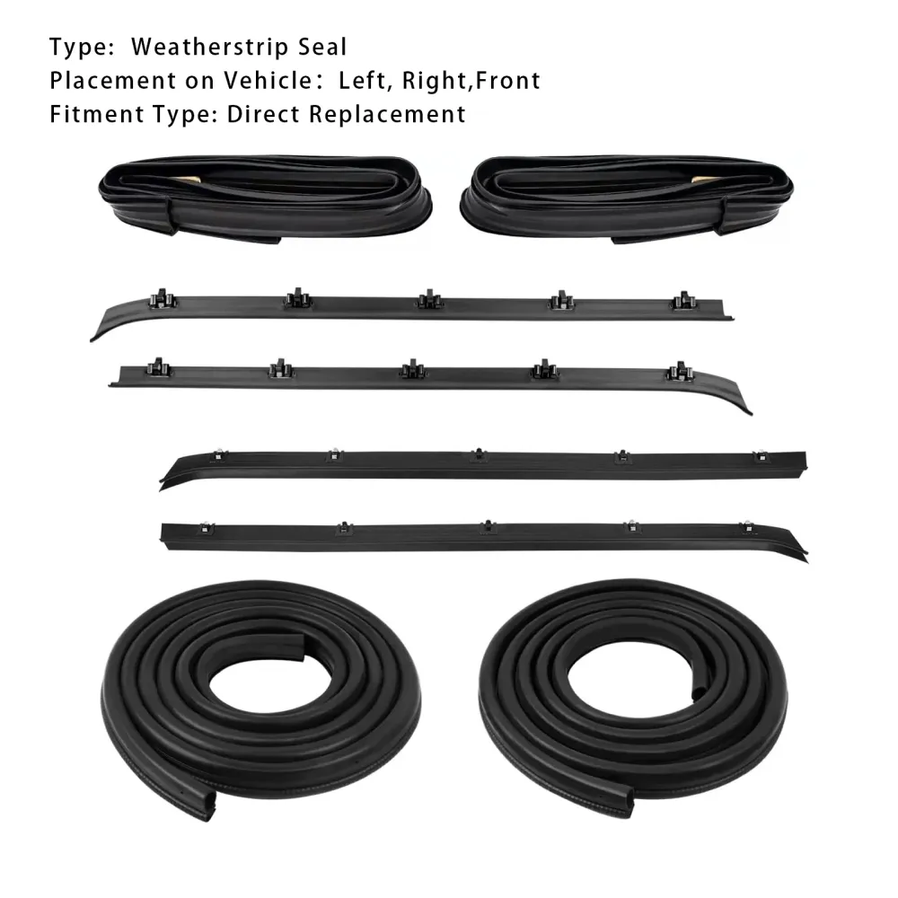 Janela da porta Weatherstrip Seds Set Kit para Chevy GMC C10 K10 1982-1991