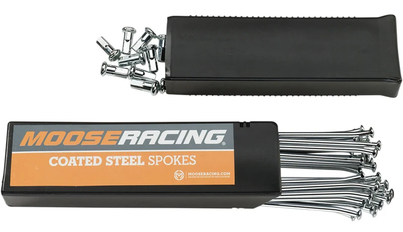 Jogo de Raios e Cabeças ço Cromado MOOSE RACING para HUSQVARNA TC/FC/TE/FE 15-24 Roda Dianteira 21``