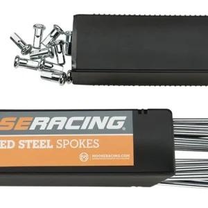 Jogo de Raios e Cabeças ço Cromado MOOSE RACING YAMAHA WR 400F 98-00, WR 426F 01-02, WR 450F 03-26 Roda 18``