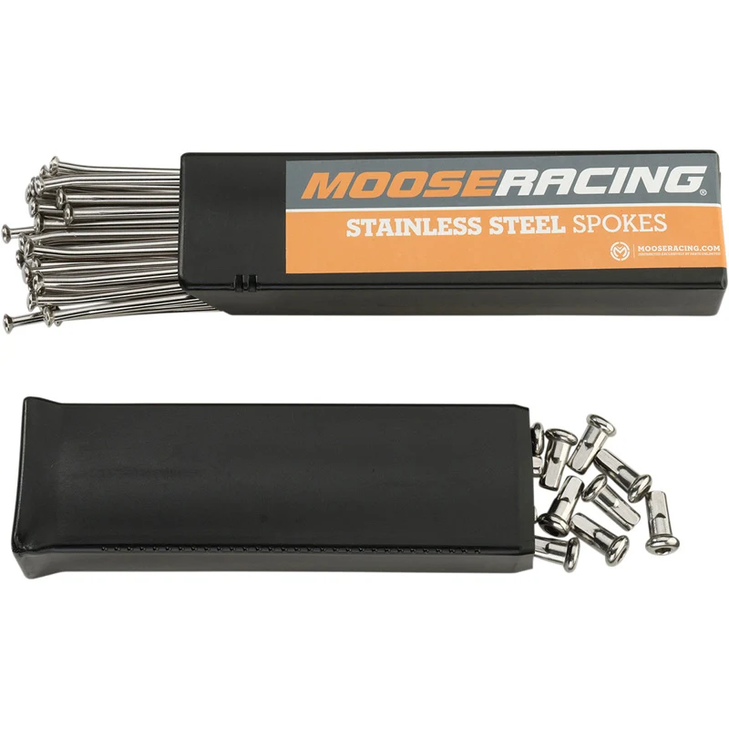 Jogo de Raios e Cabeças ço Inoxidável MOOSE RACING YAMAHA YZ 250F 01-21, YZ 400/426/450F 99-21 Roda 19``