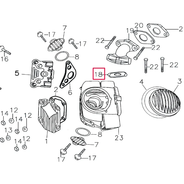 Junta falange de admissão / colaç Pitbike motor 150-3/E 150-5 YX