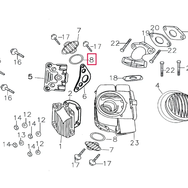 Junta da tampa do balancim Pitbike motor 150-3/E 150-5 YX