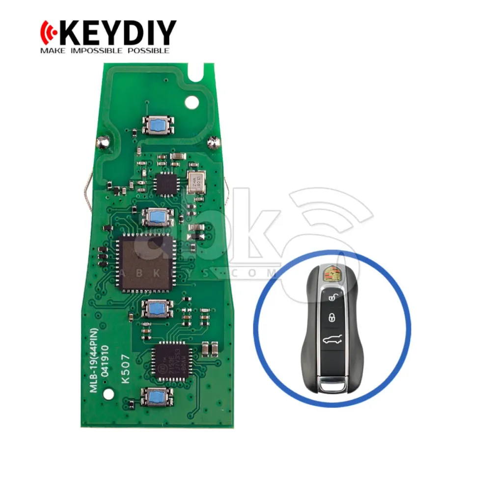 KeyDiy KD Porsche MLB Placa Chave Inteligente 4Botões MLB19-4 433MHz (Solução OEM)