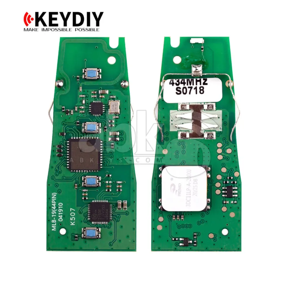 KeyDiy KD Porsche MLB Placa Chave Inteligente 4Botões MLB19-4 433MHz (Solução OEM)
