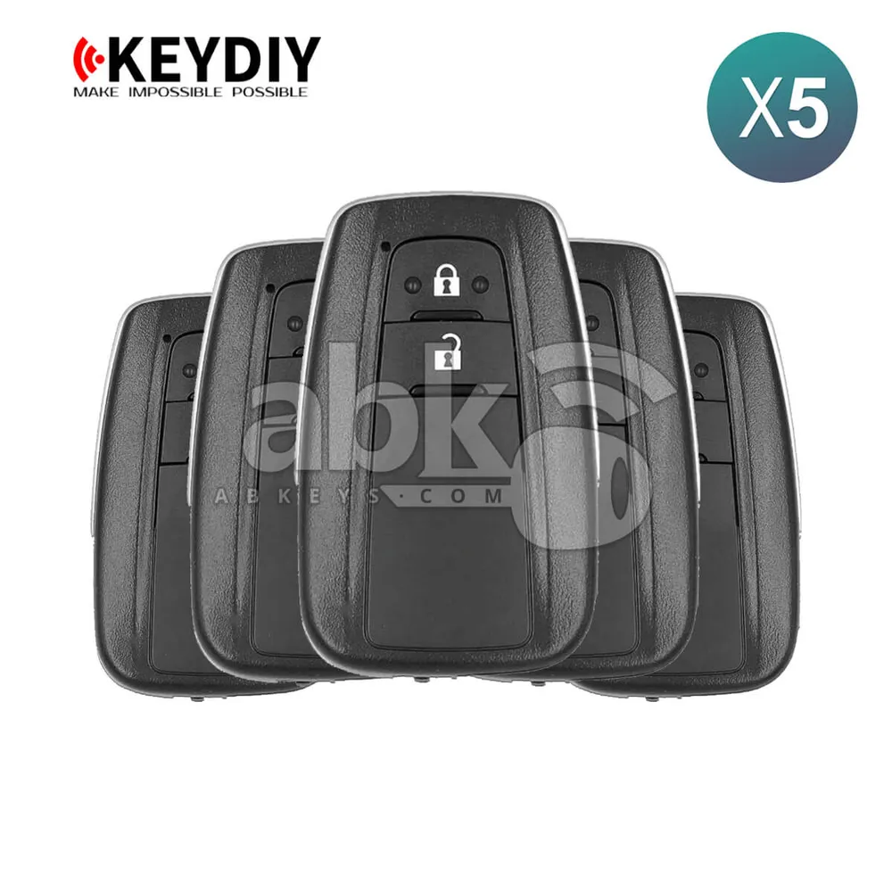KeyDiy TB36-2 Chave Inteligente Universal Toyota 2Botões Com Transponder 8A 5 Unid Lote