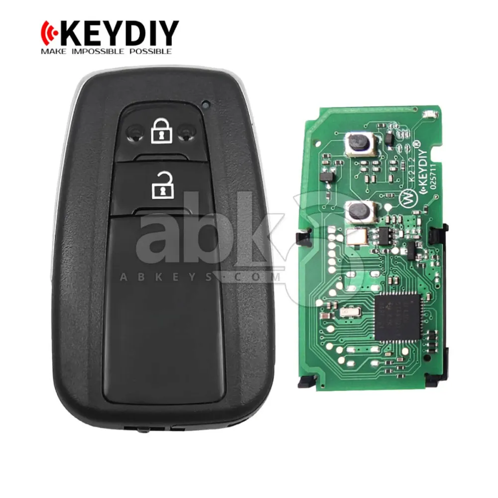 KeyDiy TB36-2 Chave Inteligente Universal Toyota 2Botões Com Transponder 8A 5 Unid Lote