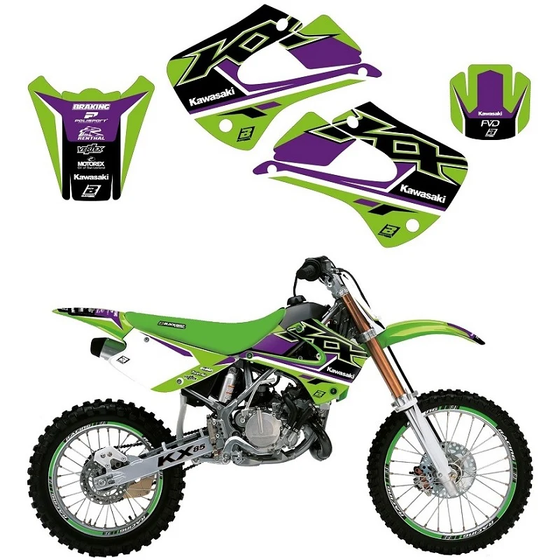 Kit de Autocolantes BLACKBIRD DREAM 5 KAWASAKI KX 85 01-13
