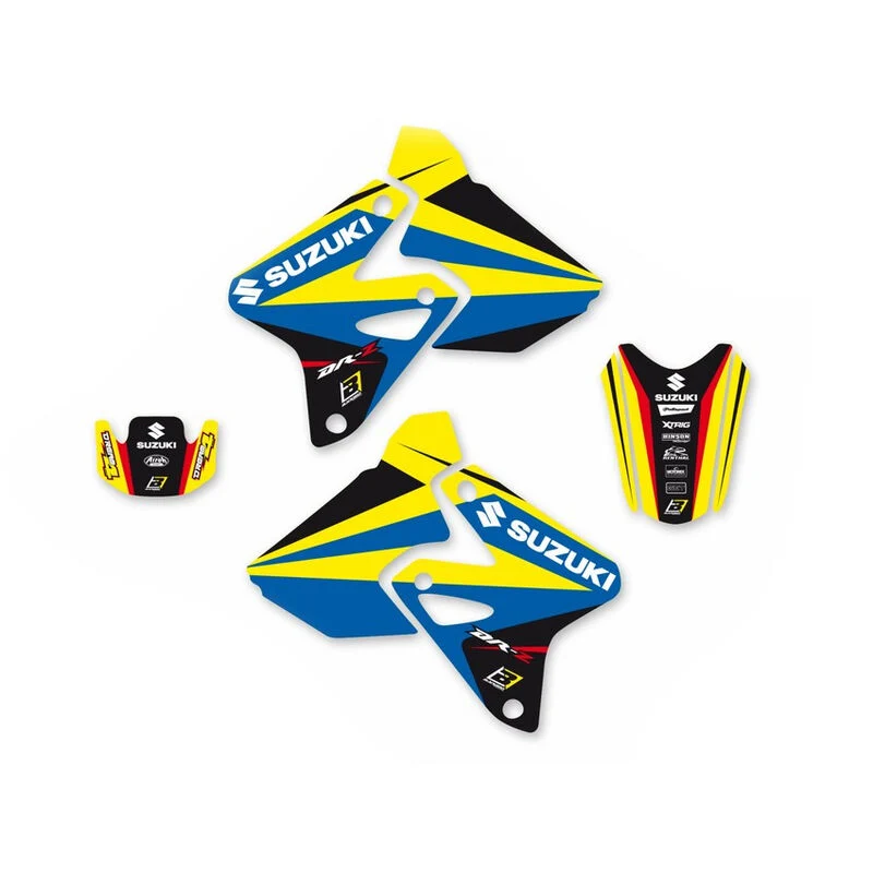 Kit de Autocolantes e Capa de Assento BLACKBIRD DREAM 4 para SUZUKI DRZ 400 00-24