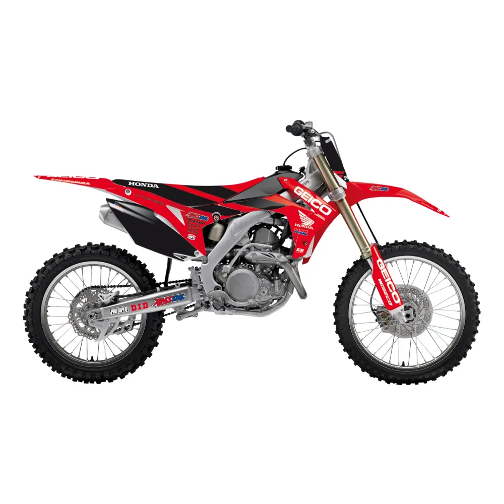 Kit de autocolantes e capa assento BLACKBIRD RÉPLICA TEAM GEICO HONDA 2019 CRF 250R 14-17 CRF 450R 13-16