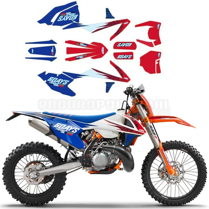 Kit de Autocolantes KTM SX/SX-F 16-18, SX 250 17-18, EXC/EXC-F 17-19 SIX DAYS FRANÇ