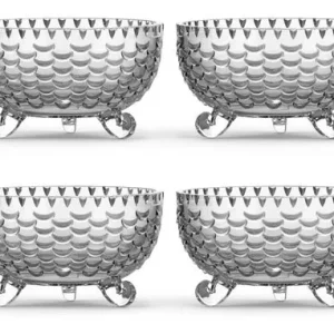 Kit 4 Bowls Diamante 230ml Vidro Plasvale