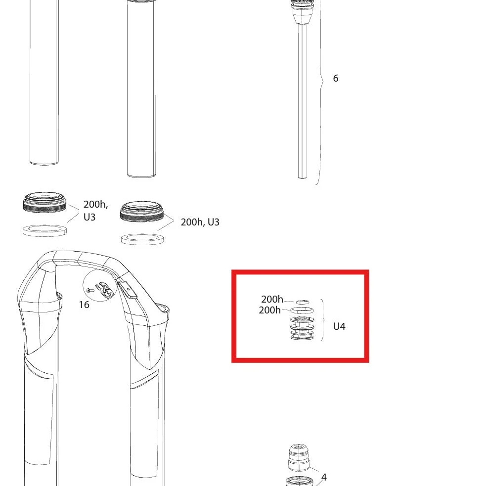 Kit de cabeç de vedação de atualização para forquilha ROCKSHOX SID 32 mm SID RLC A1(2017-2019)/RL B1-B2(2017-2019)/B4(2020+)
