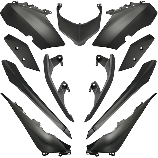 Kit de carenagens Yamaha X-Max 125/300 >21 11 peças AllPro - cinzento escuro metalizado