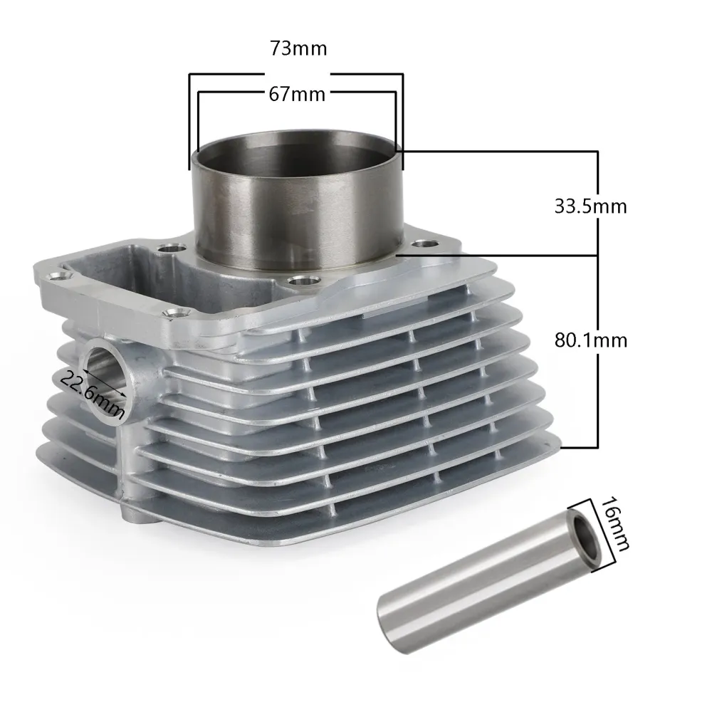 Kit de cilindro CG250 Ar resfriado para Zongshen 250cc ATV Bike Roketa Coolster FedEx Express genérico