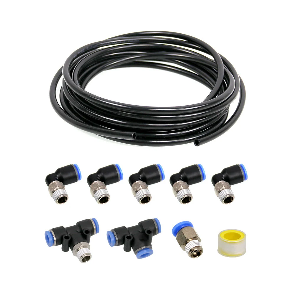 Kit de encaixe de vácuo preto PUSH LOCK Turbo Wastegate & Solenóide para Veículos Turbo Genéricos