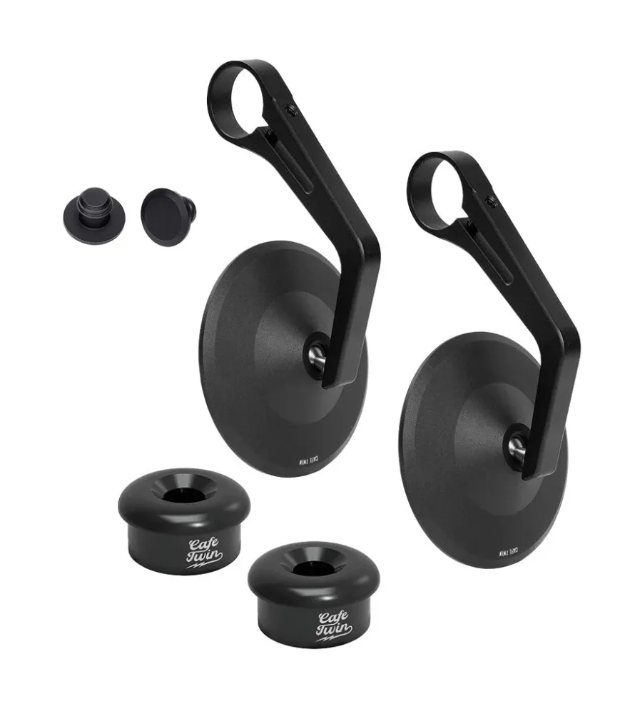 Kit Espelhos Retrovisores Bar End Rocker com Adaptadores para Speed 400 e Scrambler 400 X