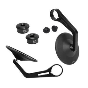 Kit Espelhos Retrovisores Bar End Rocker com Adaptadores para Moto Guzzi V7 / V9