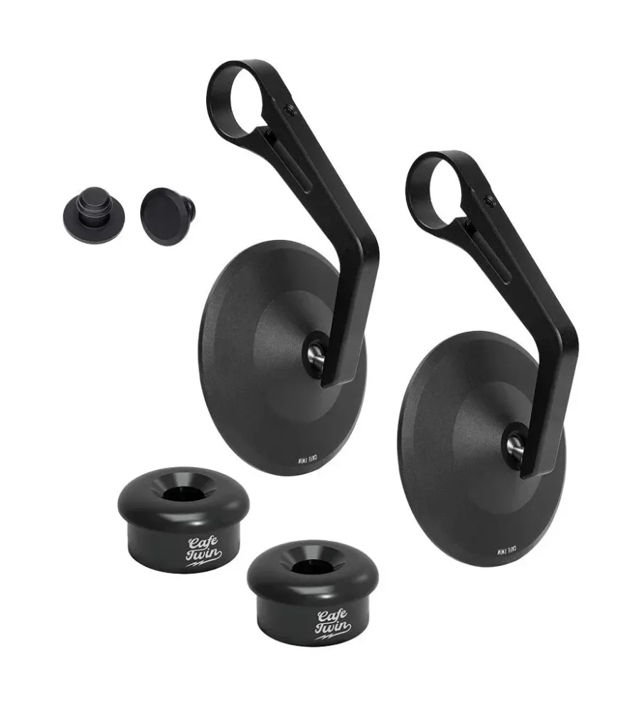 Kit Espelhos Retrovisores Bar End "Rocker" com Adaptadores para Interceptor 650 de 2018 2022