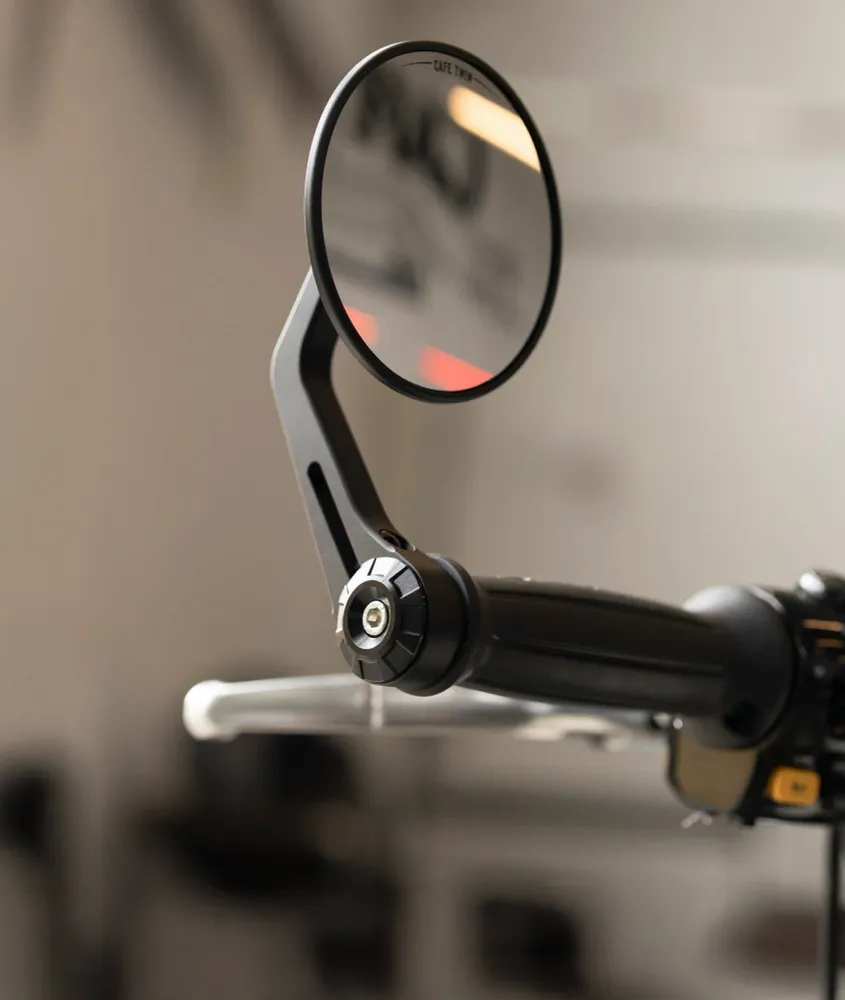 Kit Espelhos Retrovisores Bar End Rocker com Adaptadores para Scrambler Ducati