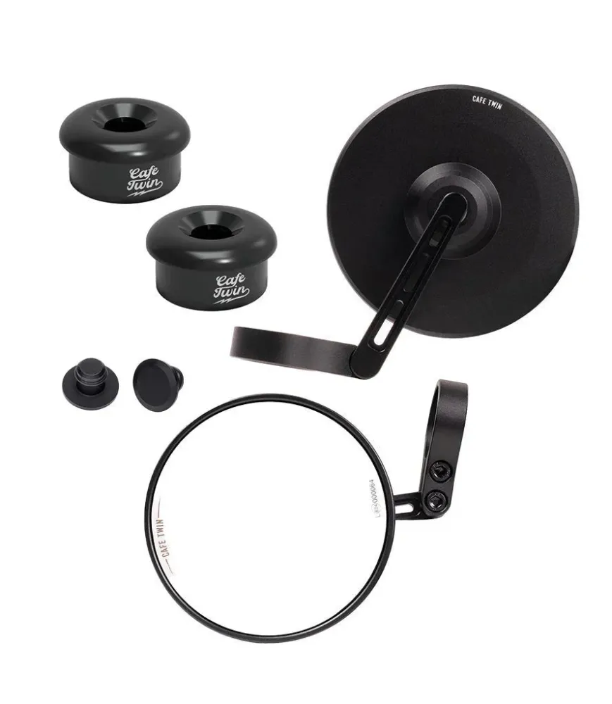 Kit Espelhos Retrovisores Bar End Slim com Adaptadores para Interceptor 650 de 2018 2022