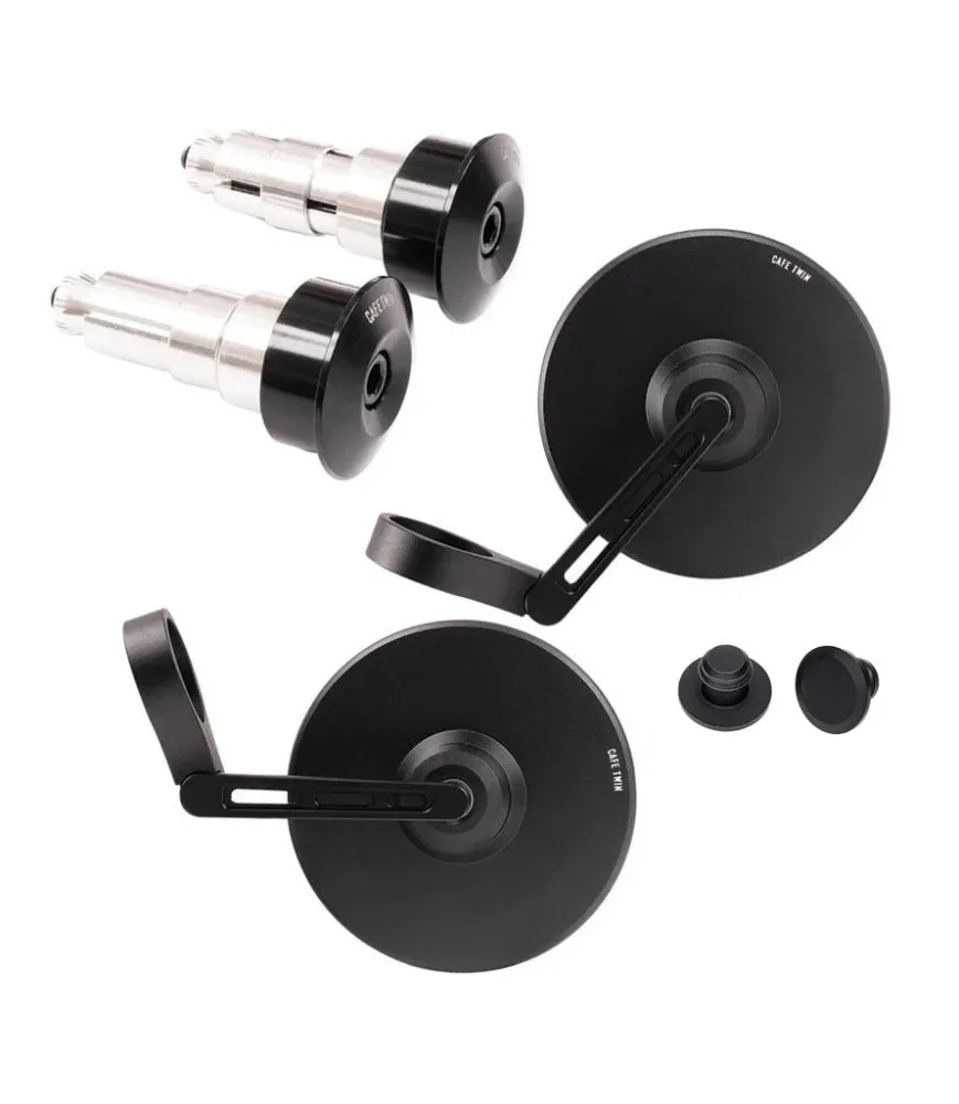 Kit Espelhos Retrovisores Bar End Slim com Adaptadores para Scrambler Ducati