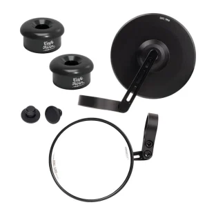Kit Espelhos Retrovisores Bar End Slim com Adaptadores para Royal Enfield