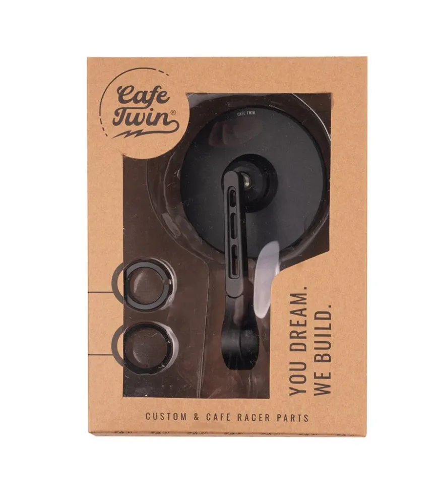 Kit Espelhos Retrovisores Bar End "Slim" com Adaptadores de Expansão Universais para Cabos Guiador