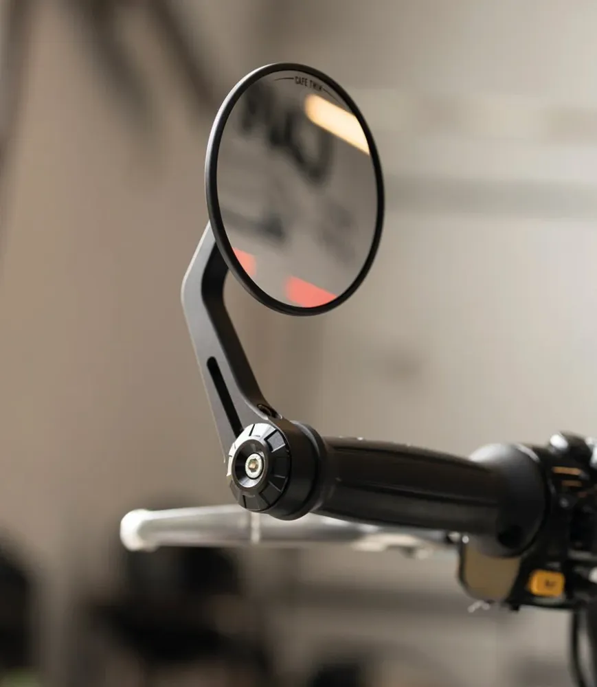 Kit Espelhos Retrovisores Moto Bar End Rocker com Adaptadores para Royal Enfield