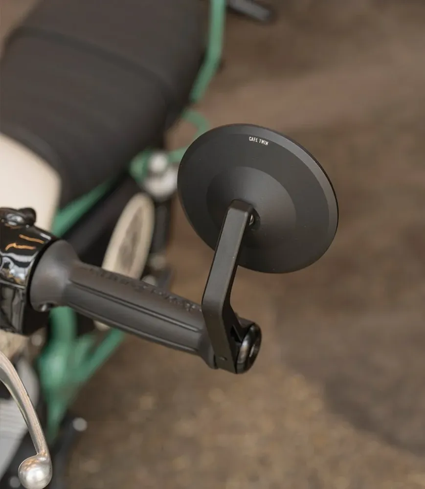 Kit Espelhos Retrovisores Moto Rocker com Adaptadores Bar End para Royal Enfield