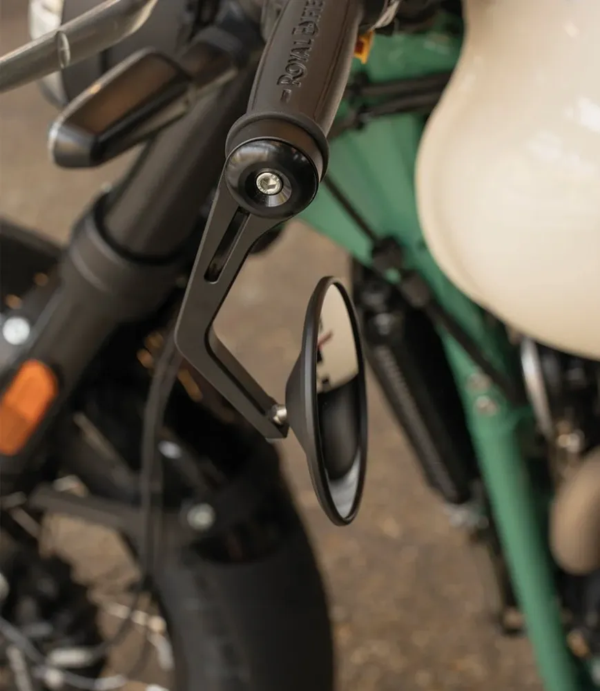 Kit Espelhos Retrovisores Moto Rocker com Adaptadores Bar End para Royal Enfield