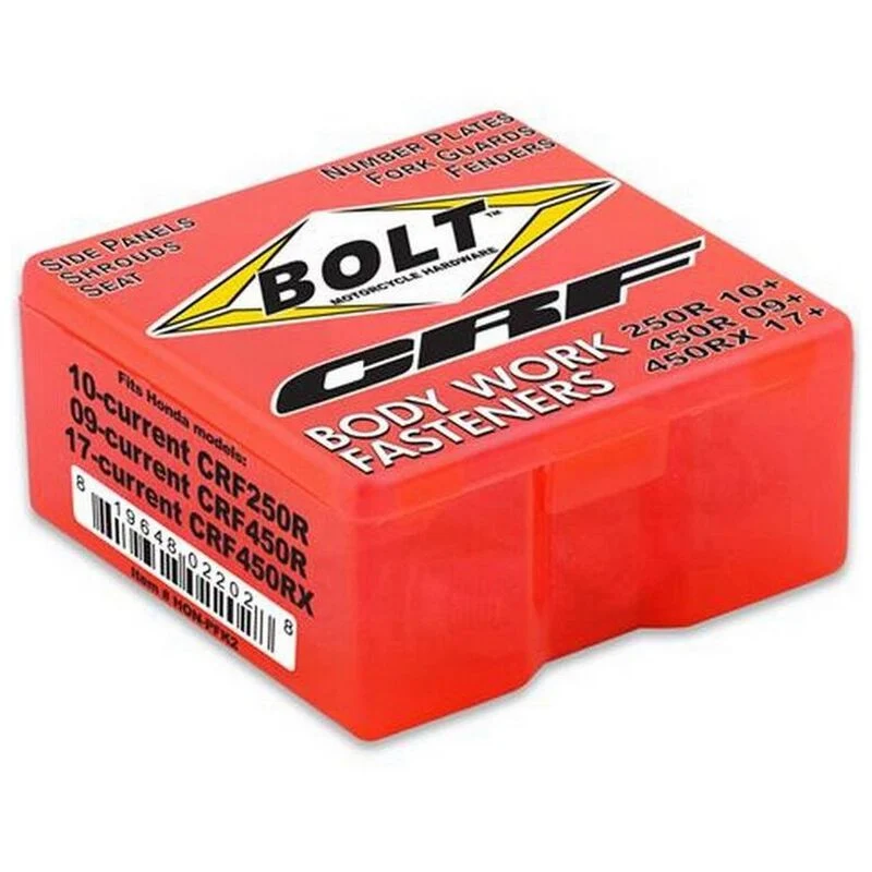 Kit Parafusos Plásticos BOLT HONDA CRF 250R 10-21, CRF 450R 09-20, CRF 450RX 17-20