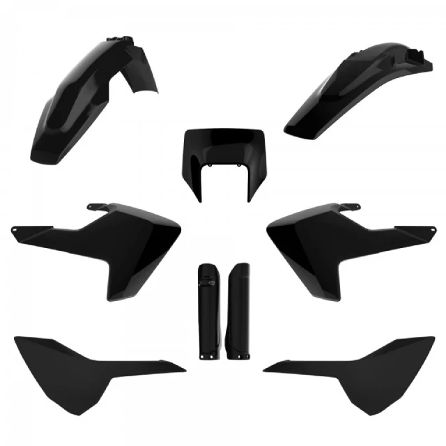 Kit de plásticos Husqvarna TE 125-250-300 / FE 250-350-450 17-19 Polisport - preto