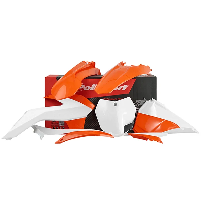 Kit de plásticos KTM SX/SX-F/XC 13-15 Polisport - OEM laranja-branco