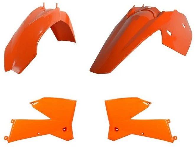 Kit de Plásticos POLISPORT KTM EXC 125/200/250 05-07, EXC-F 250/350/450/500 05-07 Cor Original (ver descrição)