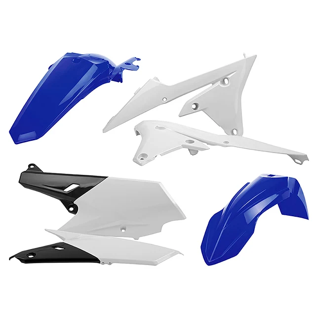 Kit de plásticos WR250F WR450F Proteção de radiador estilo YZF 15-18 Polisport - OEM branco-azul