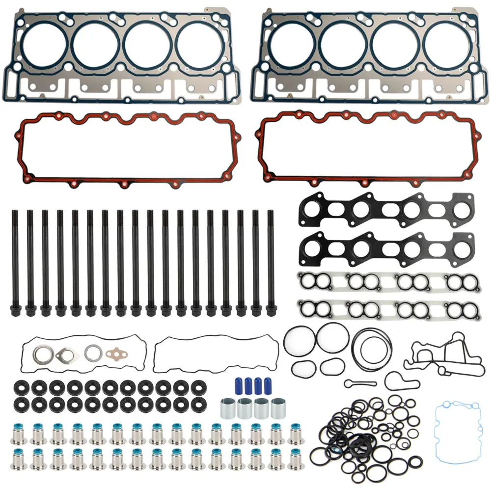 Kit de prisioneiros de cabeçote de cilindro Ford E-350 Club Wagon 6.0L V8 Diesel 2004-2005 de 18 mm&Junta de cabeçote 2504202