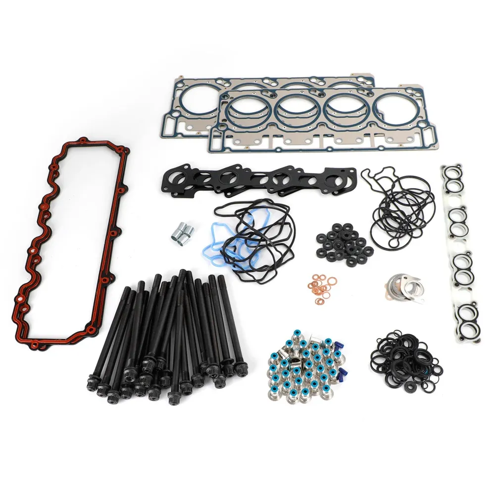 Kit de prisioneiros de cabeçote de cilindro Ford E-350 Club Wagon 6.0L V8 Diesel 2004-2005 de 18 mm&Junta de cabeçote 2504202