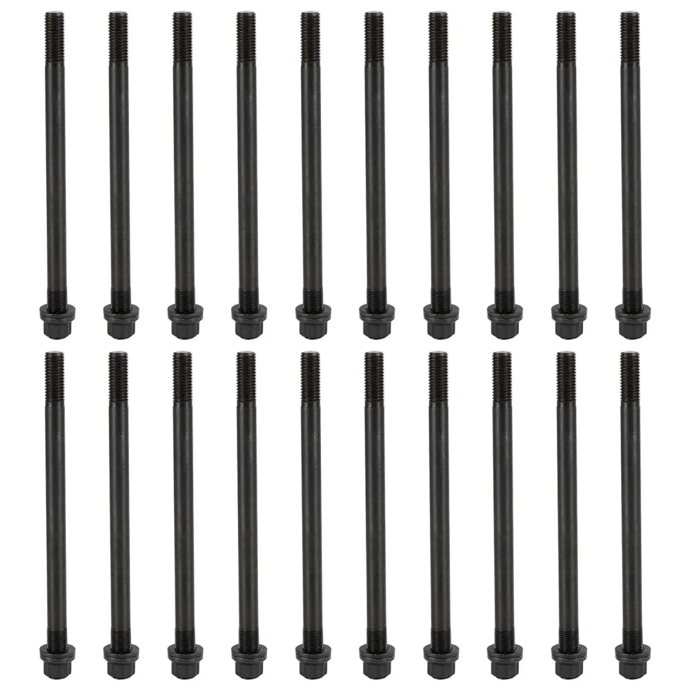 Kit de prisioneiros de cabeçote de cilindro Ford E-350 Club Wagon 6.0L V8 Diesel 2004-2005 de 18 mm&Junta de cabeçote 2504202
