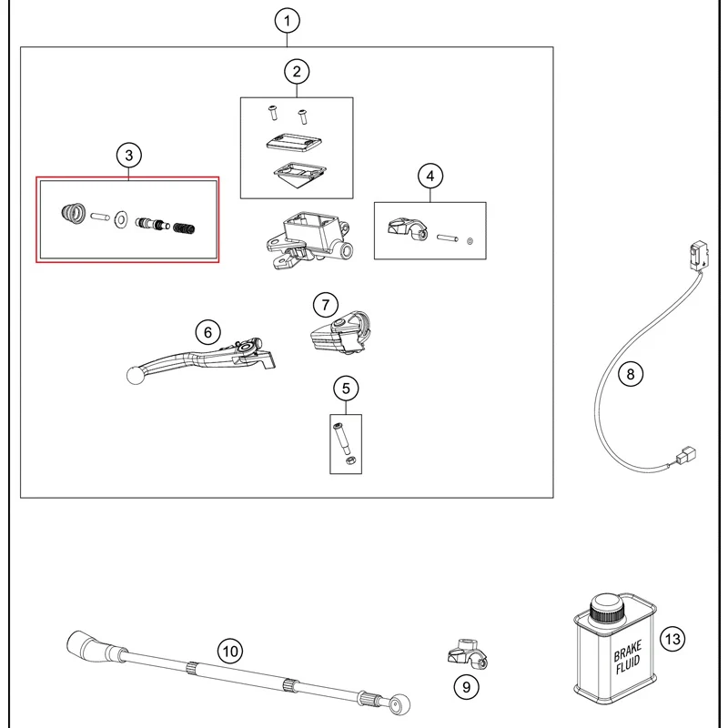 Kit de Reparação Bomba de Travão Dianteiro MAGURA HUSQVARNA 18-21
