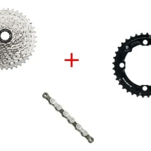 Kit Sunrace Catraca Cassete 9V+Coroa 11V + Corrente