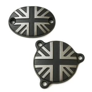 Kit Tampa de Carter e Tampa de Óleo "Union Jack" para Royal Enfield 350cc