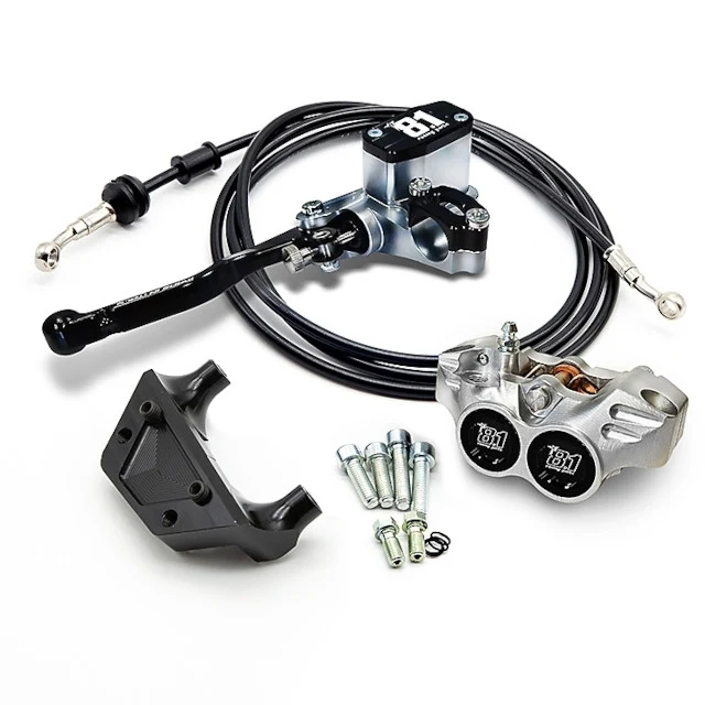 Kit travagem traseiro 8.1 com MC-11 Ottopuntouno pinç New Era Jog RR / Aerox / Nitro - preto