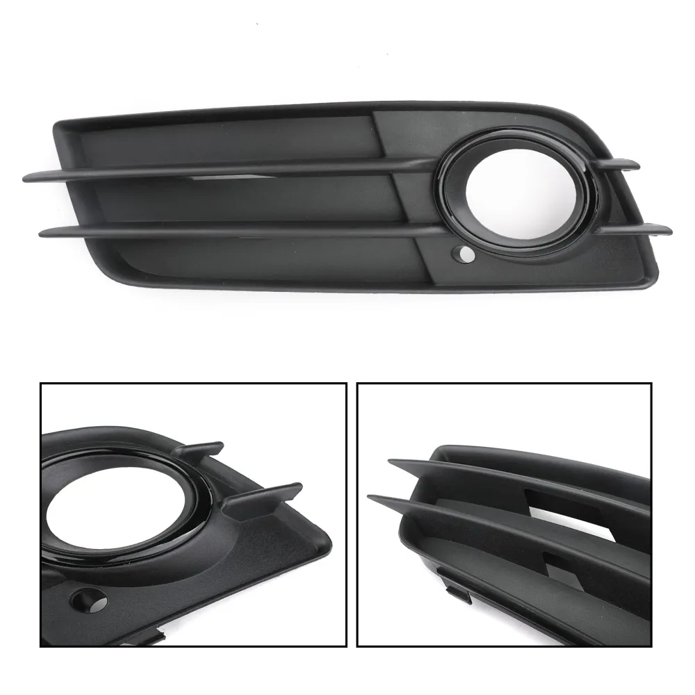Lado do lado esquerdo Matte Black Fog Grill S-Line Bumper para Audi A4 B8 2008-2012 Genérico
