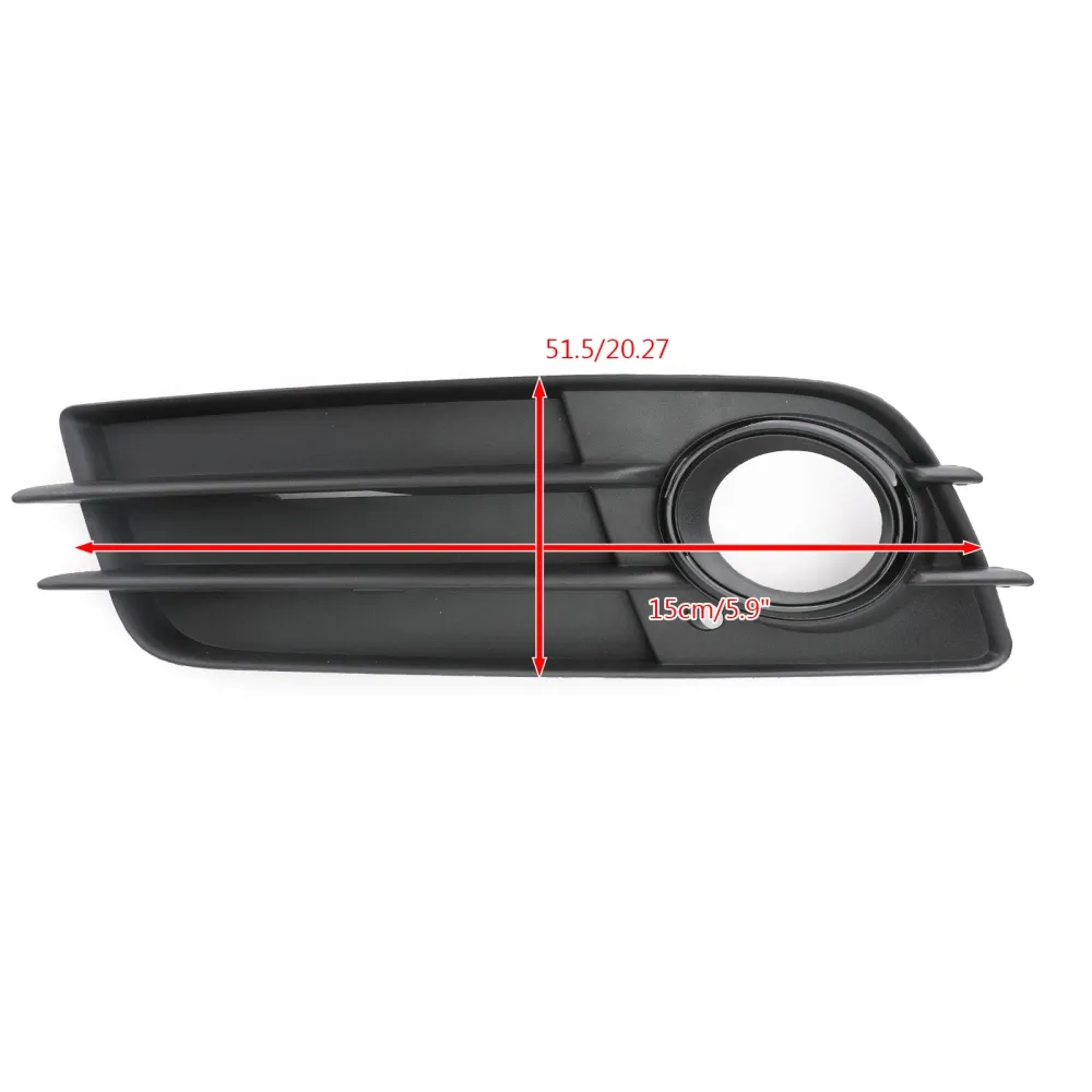 Lado do lado esquerdo Matte Black Fog Grill S-Line Bumper para Audi A4 B8 2008-2012 Genérico