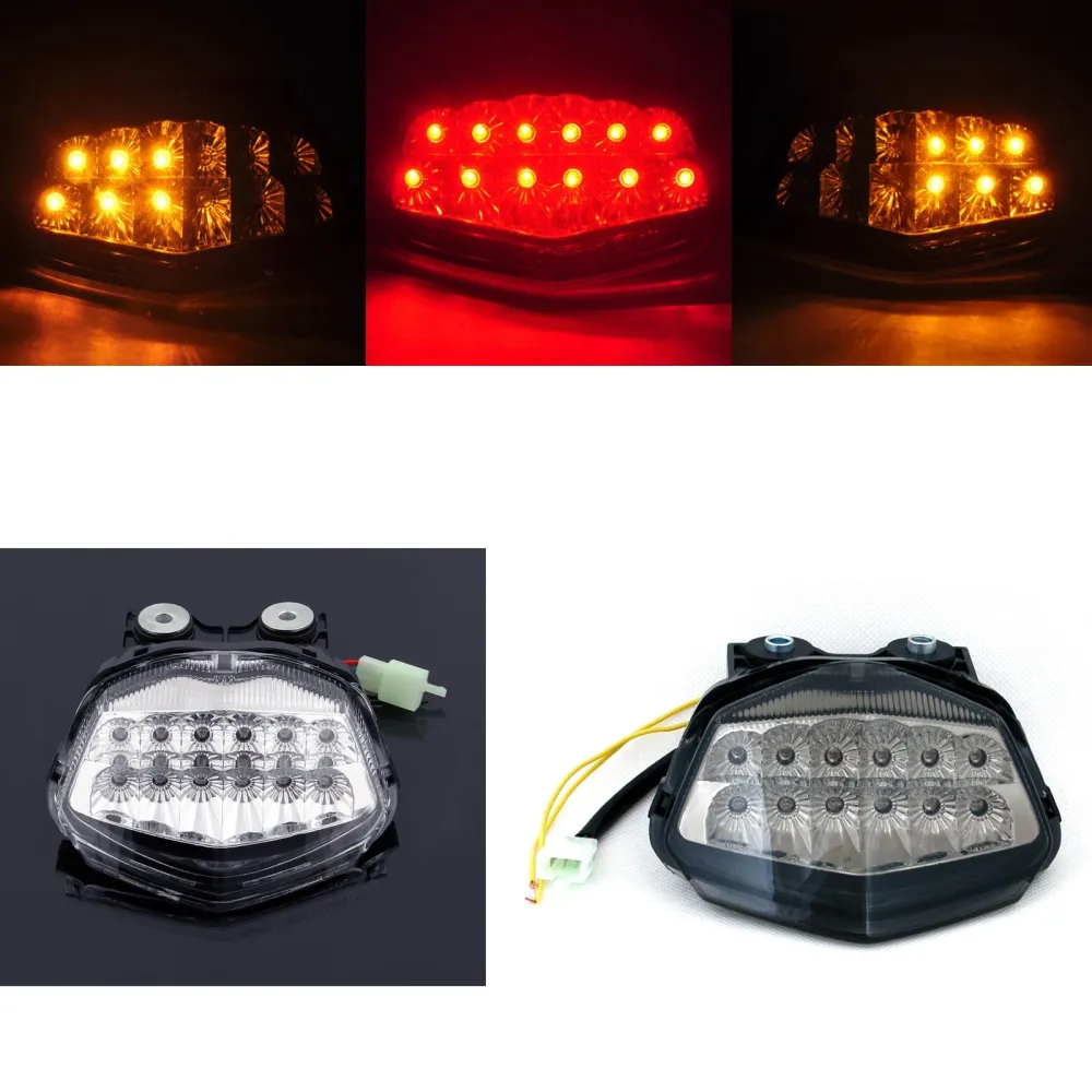 Lanterna traseira de LED integrada para Kawasaki Ninja 250R EX250 (08-2012) 2 Cor genérico
